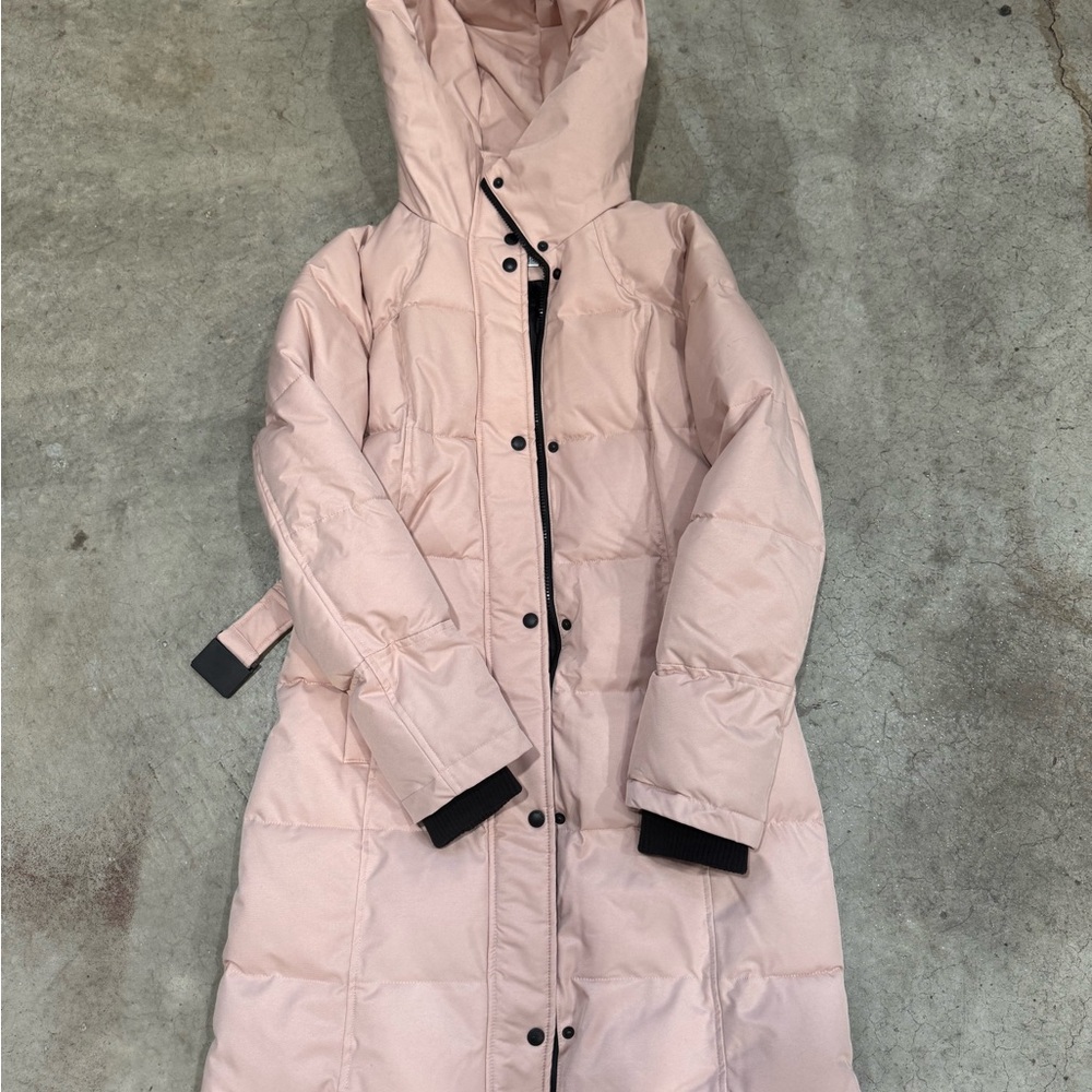 Sam Edelman Pink Quilted Hooded Puffer Jacket
